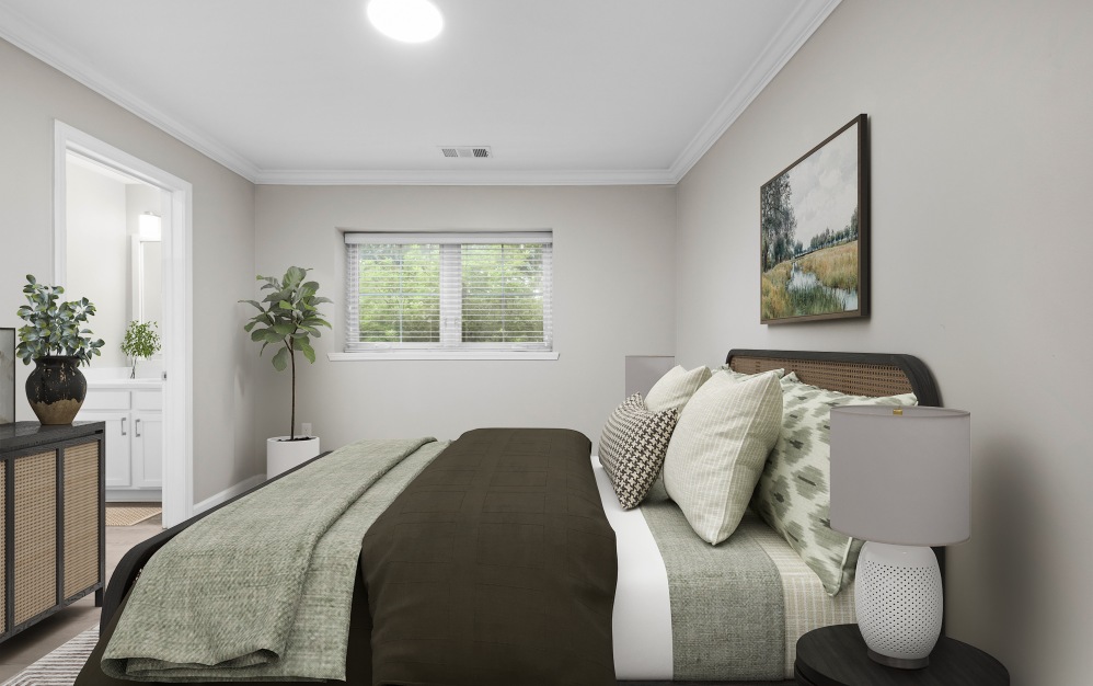 A1ER - 1 bedroom floorplan layout with 1 bathroom and 1229 square feet (Bedroom
, 3D)