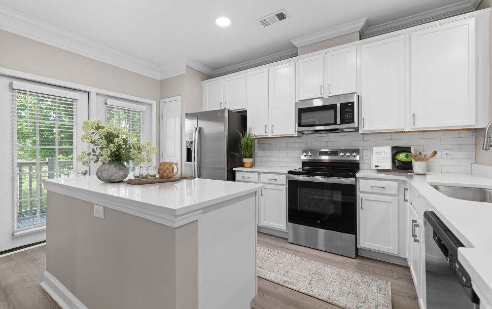 A1ER - 1 bedroom floorplan layout with 1 bathroom and 1229 square feet (Kitchen
, 3D)