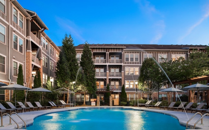 Swimming pool in a courtyard