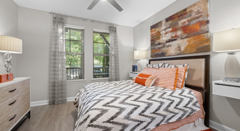 Spacious Bedroom with Large Windows Spacious Bedroom